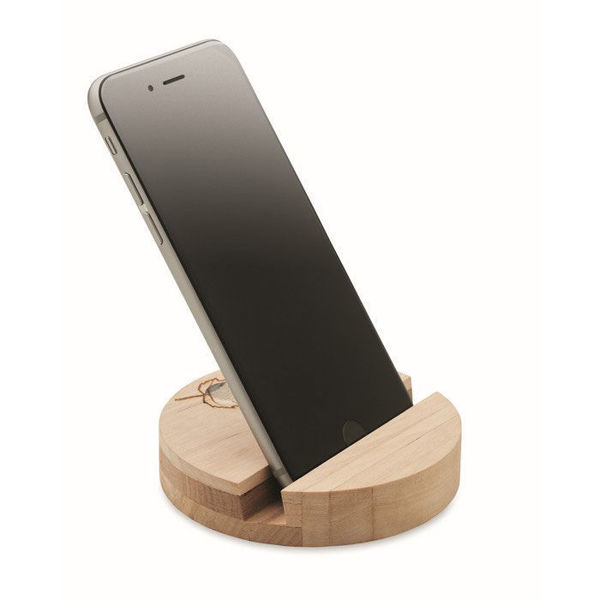 Picture of Birch Wood Phone Stand